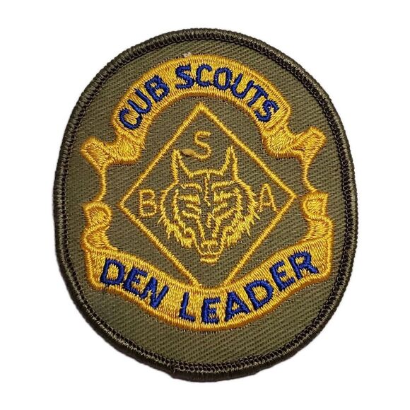 1960's Cub Scout Pack Den Leader Twill Oval BSA Rank Patch About 3" - Picture 1 of 2